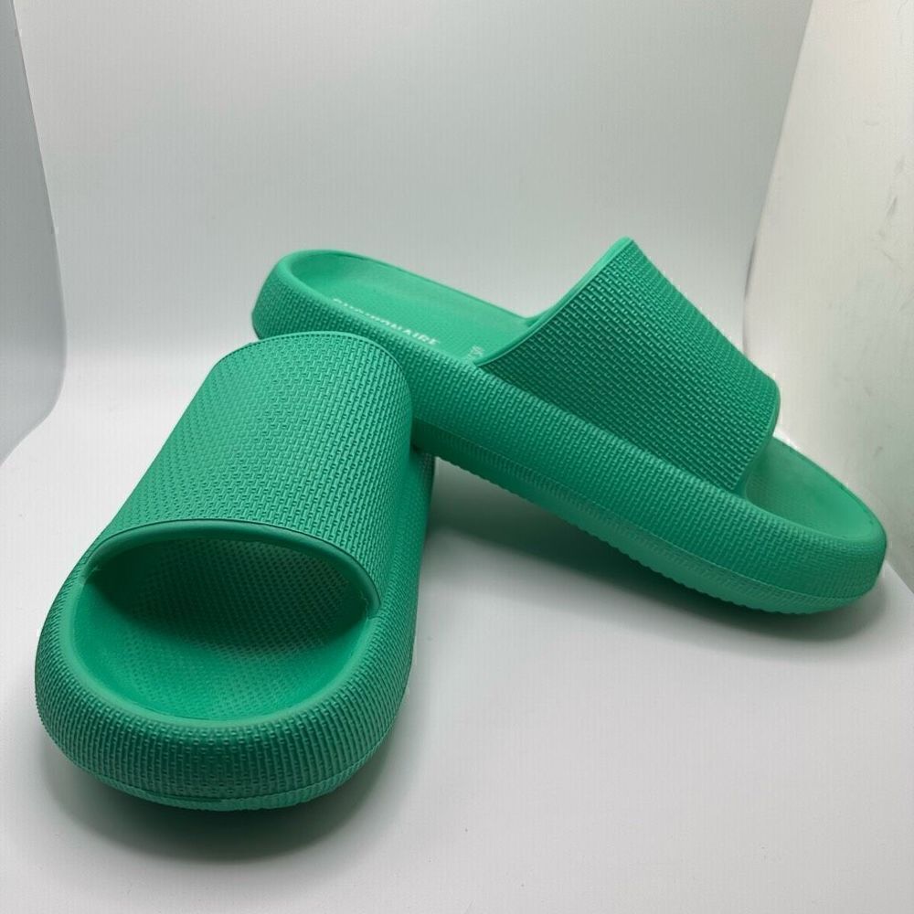 CUSHIONAIRE Women's Cloud Recovery Slide Sandals with +Comfort 7 MINT - Picture 6 of 7